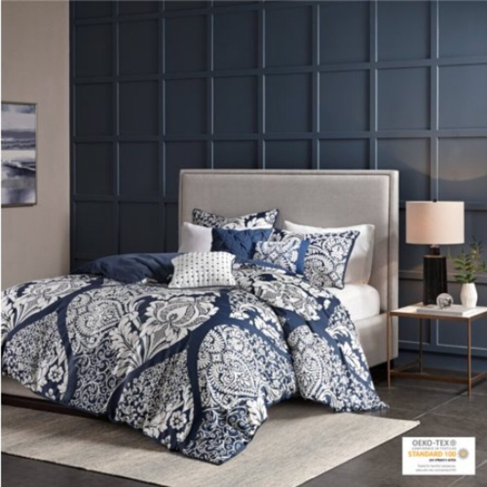 Madison Park Vienna 6 Piece Printed Duvet Cover Set King/Cal King - All